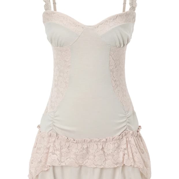 쓰리타임즈 natasha 나타샤 드레스 베이지