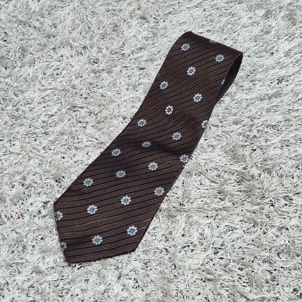 타미힐피거Tommy 플라워 도트 패턴 넥타이 Free - N42