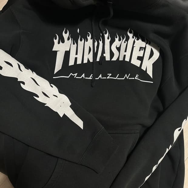 Thrasher 트레셔 로고 기모 후드티