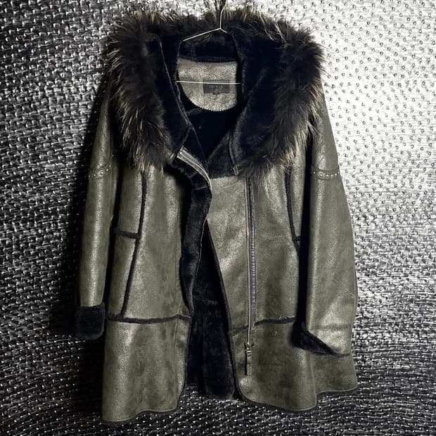 Joinus 퍼 무스탕 롱코트