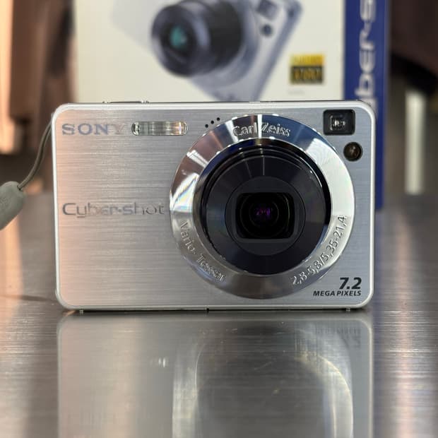 박스O)소니 사이버샷 dsc-w110 실버 빈티지디카