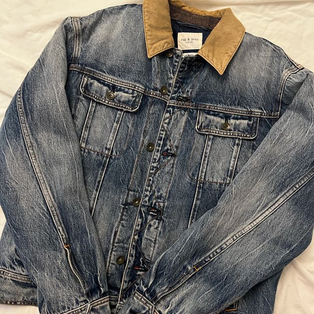 rag & bone 퀼티드 데님 자켓 M