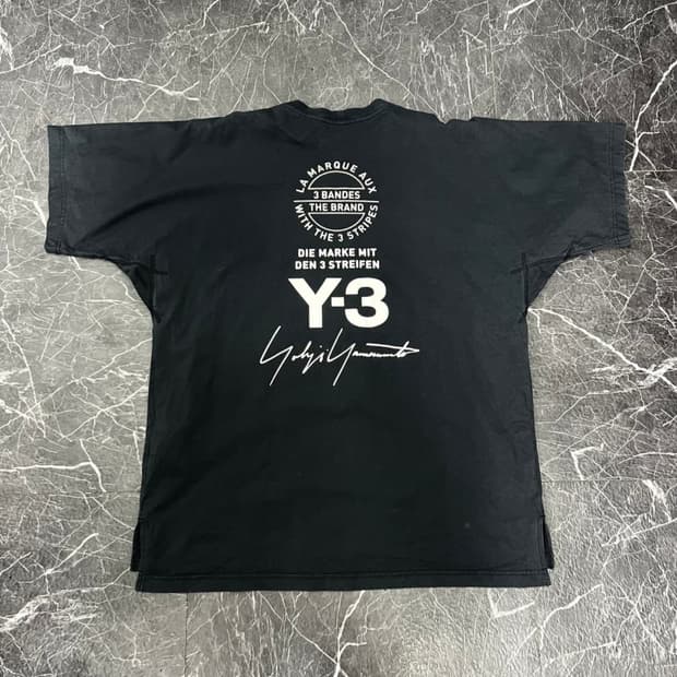 요지야마모토 Y-3 18ss 스택로고 오버사이즈 반팔