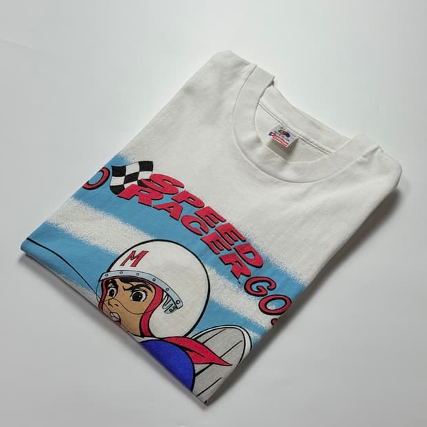 90’s 스피드 레이서 독수리 5형제 빈티지 반팔 티셔츠 XL