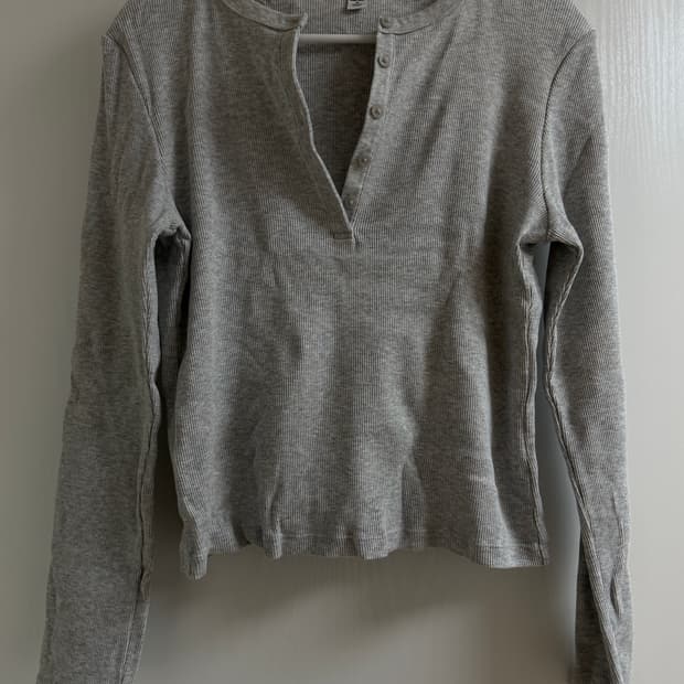 유니클로 립헨리넥T(긴팔) 