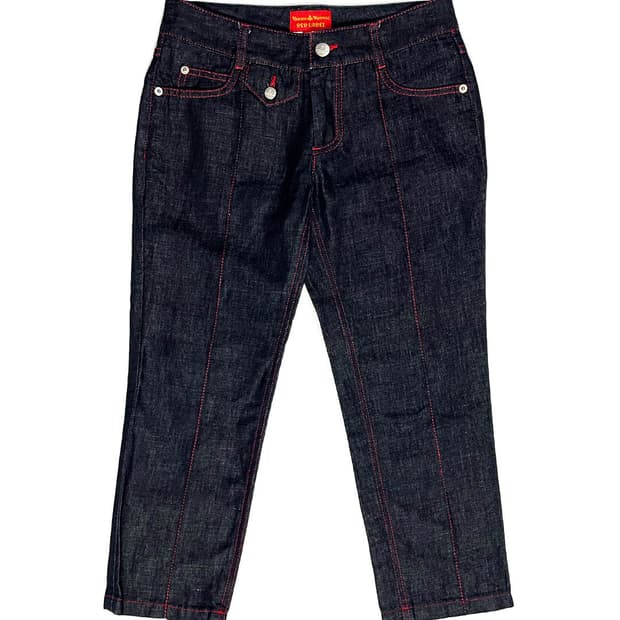 Vivienne Westwood 레드 스티치 카프리 팬츠