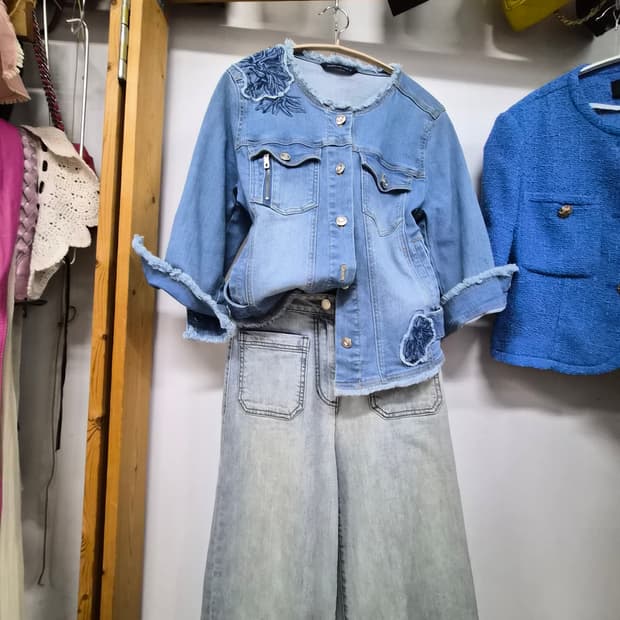 샤트렌 스판 데님자켓