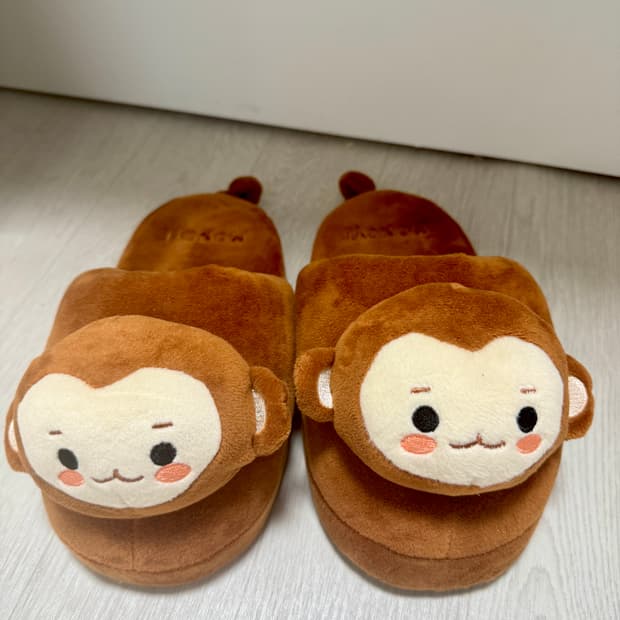 (고전) 애니팡 몽이 원숭이 실내화 거실화 슬리퍼