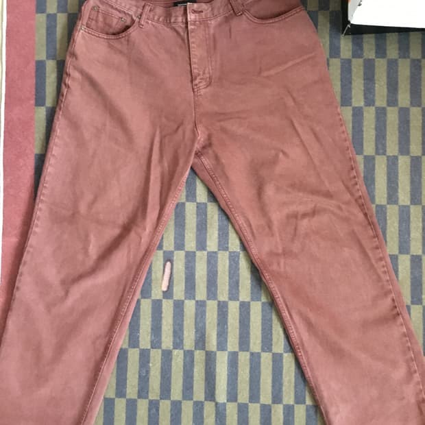 위캔더스-PIERROT DENIM PANTS (BURGUNDY) XL