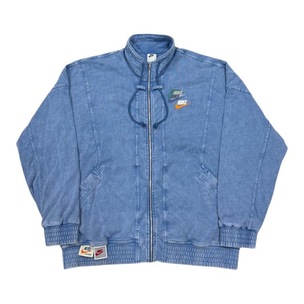 나이키 빈티지 데님 풀 집업 자켓 블루 2XL