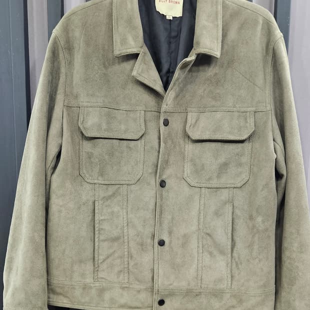 빌리브라운 스웨이드 자켓 카키색 L