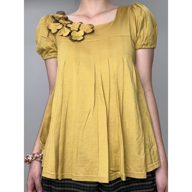 빈티지 플로럴 반팔