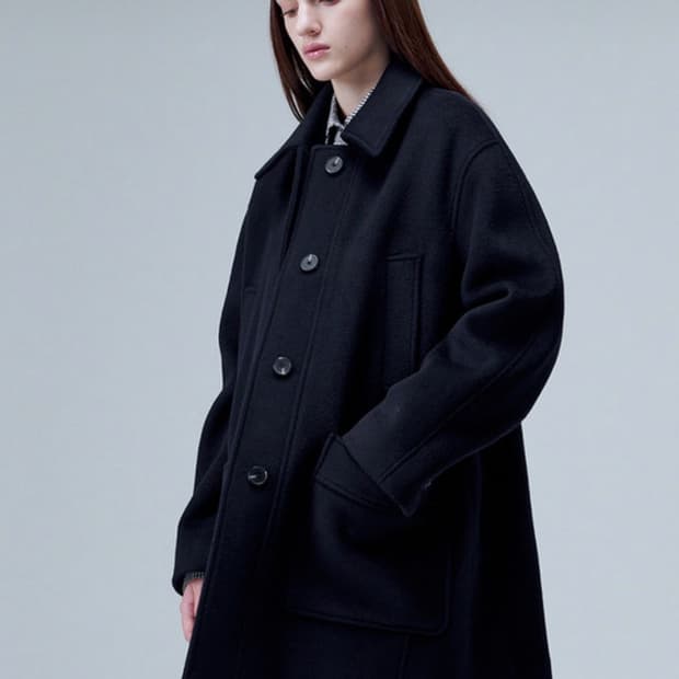 마롭 울 하프코트 네이비 새상품 (348000원)