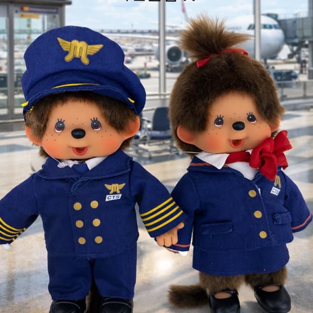 정품새것)신상 훗카이도 공항한정 스튜어디스 몬치치 세트