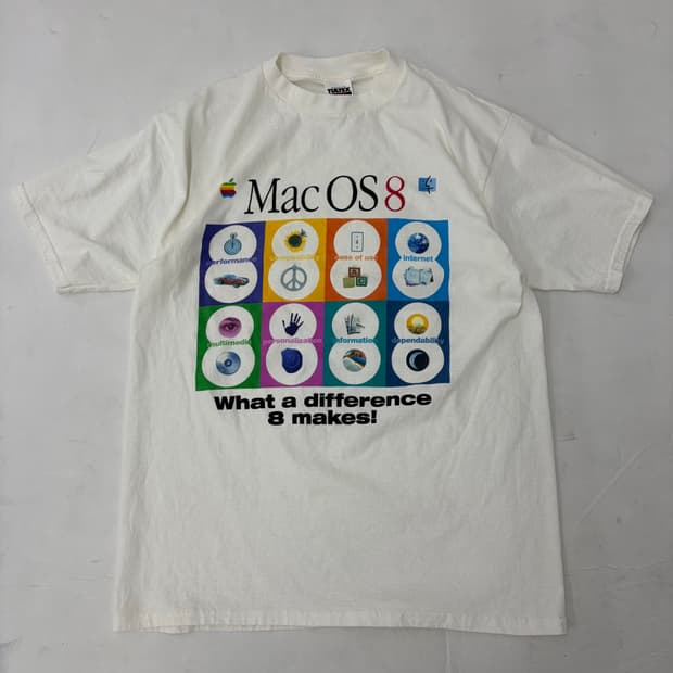 90s Apple Mac OS 8 Tee (white)