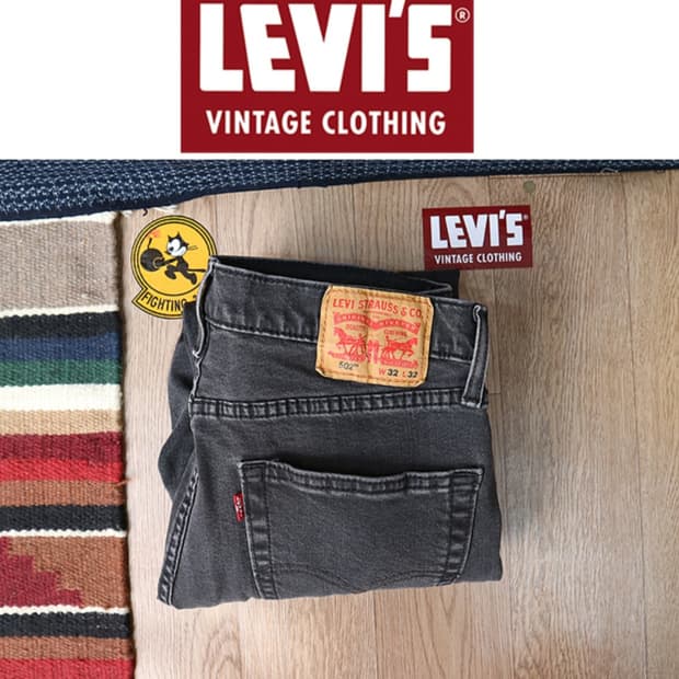LEVIS 리바이스 502 블랙 그레이 슬림핏 데님  31사이즈 