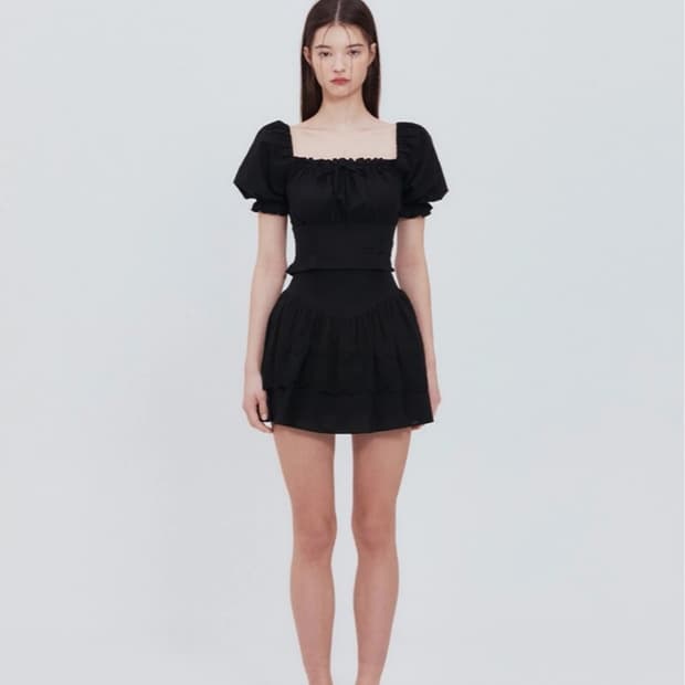 [S] 낫유어로즈 아이린 스커트 블랙 