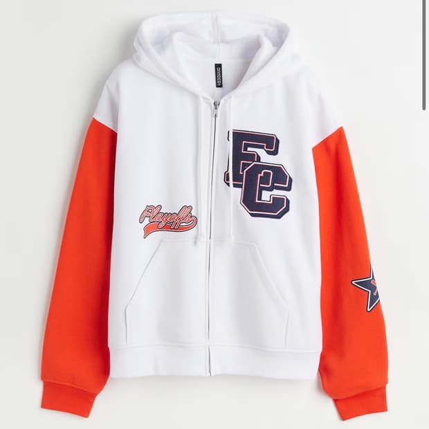 H&M 에첸엠 럭비 기모 후드집업 M