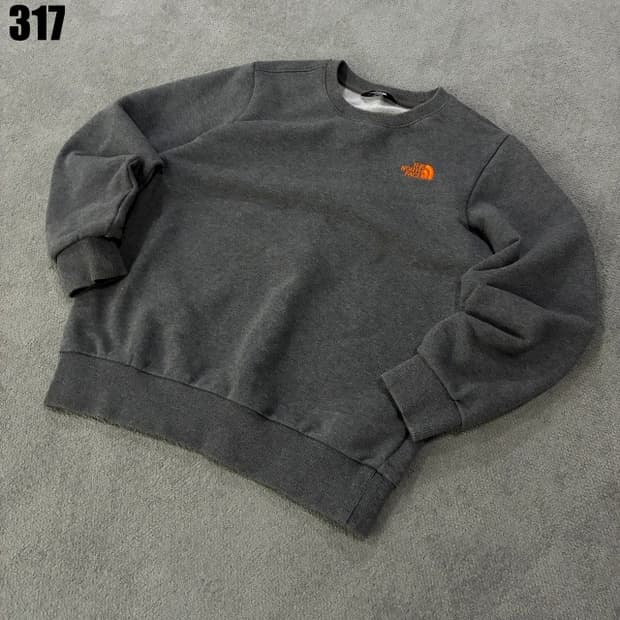 노스페이스 그레이 아동 맨투맨 