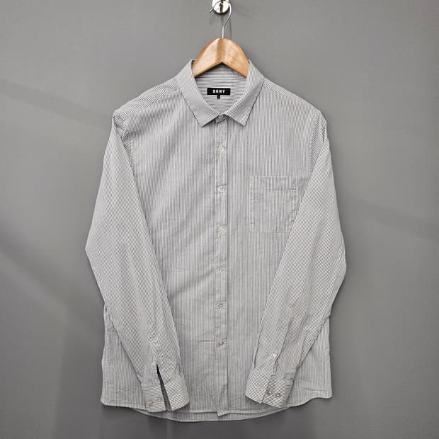 DKNY 스트라이프 코튼 셔츠