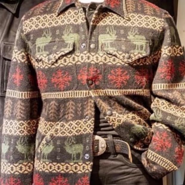 rrl 페어아일 울 블랜드 오버셔츠 L 새상품