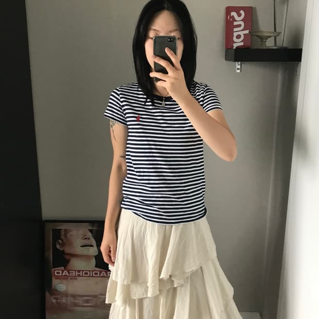폴로 랄프로렌 포니로고 스트라이프 반팔티