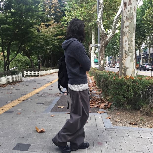 해칭룸 와이드 커버드진 차콜 사이즈2