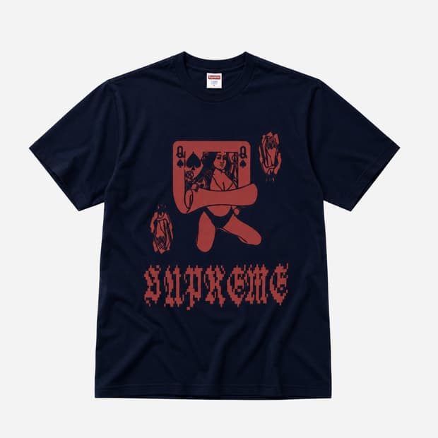 Supreme 슈프림 카드 모티브 반팔 티셔츠