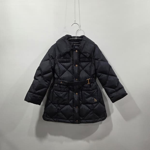 헤지스 키즈 소피아 롱기장 경량 덕다운 패딩 120(7Y)