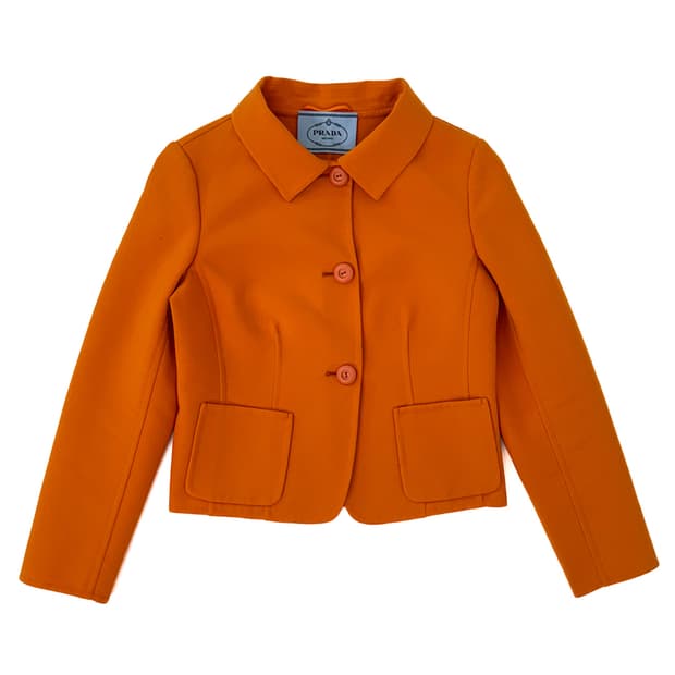 Prada Orange  Cropped Jacket/ 40