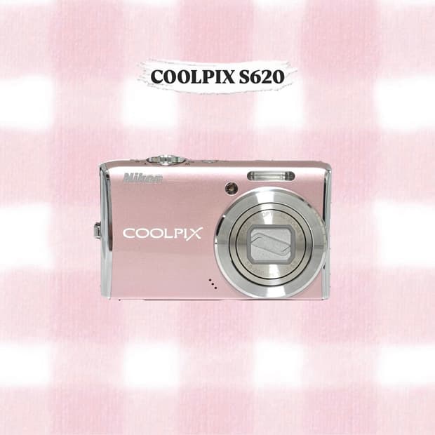 니콘 쿨픽스 S620 베이비핑크 빈티지디카
