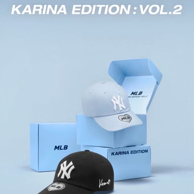 MLB 카리나 엠엘비 시그니처 언스트럭쳐 볼캡 블랙