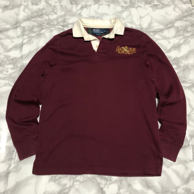 폴로 랄프로렌 뉴욕 카라티 티셔츠 버건디