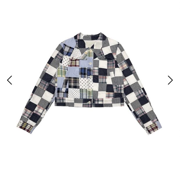 Loerails mosaic checked patch jacket