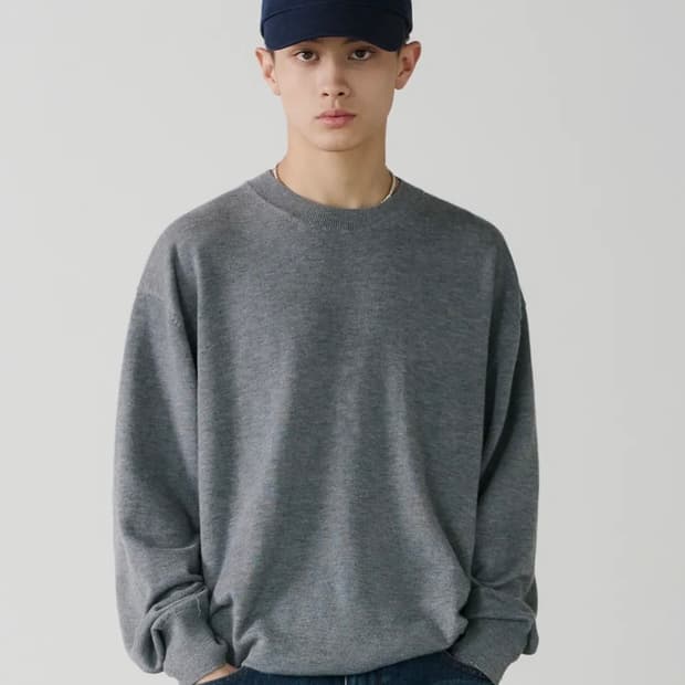 [새상품/1] 노운 에센셜 니트 차콜