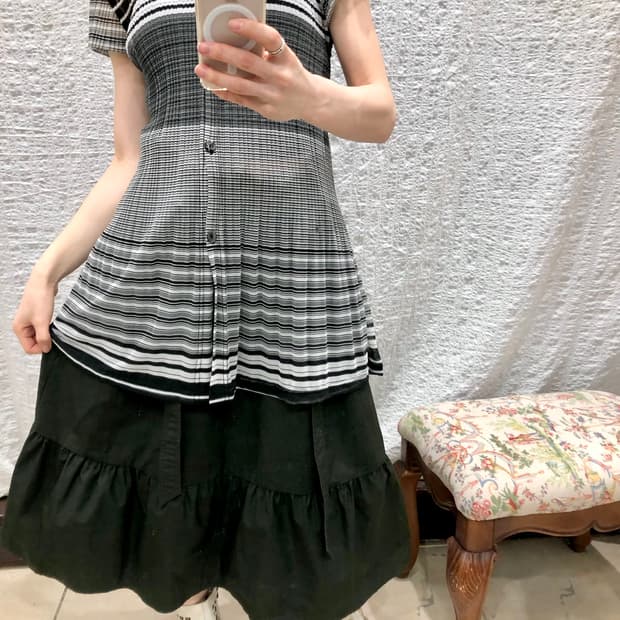 dark khaki midi skirt