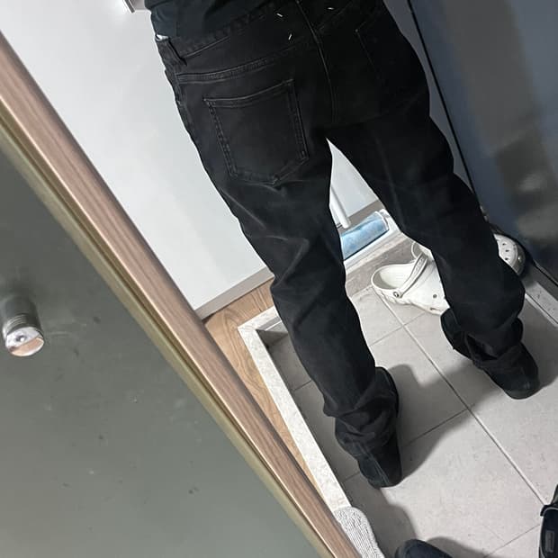 마르지엘라 블랙 데님 팬츠 