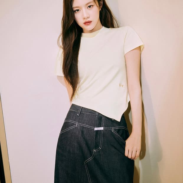 마리떼 프랑소와 저버 데님 스커트 