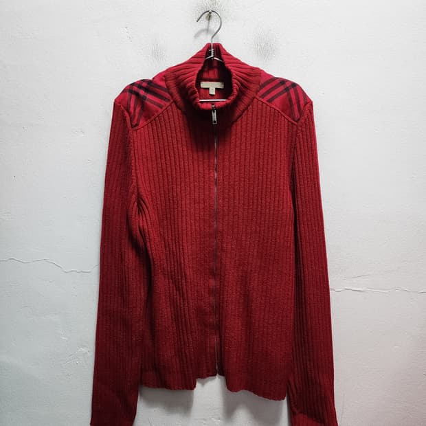 버버리 이태리 니트 집업 가디건