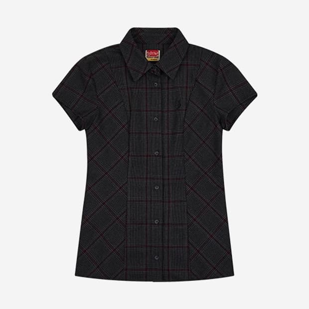 사파리스팟 체크 하프셔츠