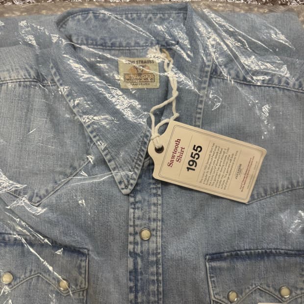 리바이스 LVC 1955 쇼트혼 소우투스 셔츠 001L7-0003 L