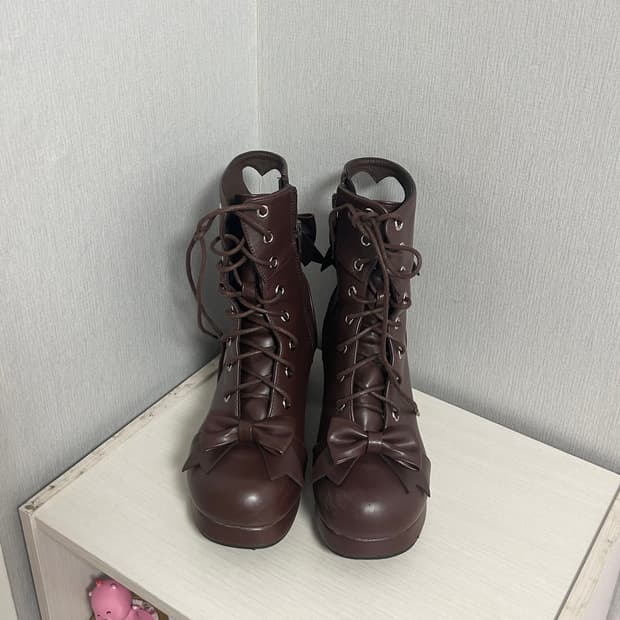 디마럽 디어리 라떼갸루 부츠 히메갸루 왕리본 구두