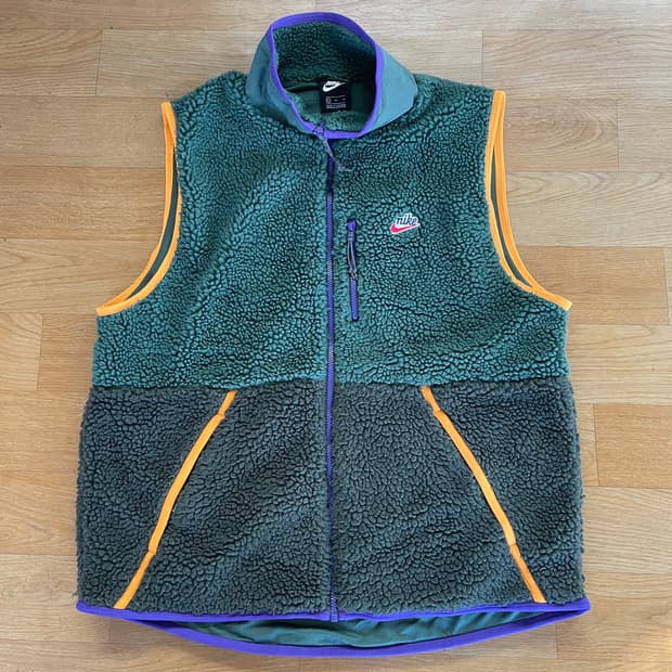 나이키 NSW 헤리티지 셰르파 플리스 조끼 XL 사이즈