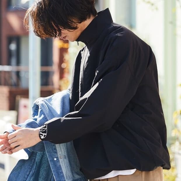 23ss big Silhouette anorak black