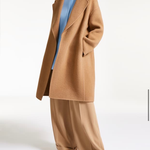 .IT44/ S 막스마라 앙고라 벨티드 롱슬리브 코트