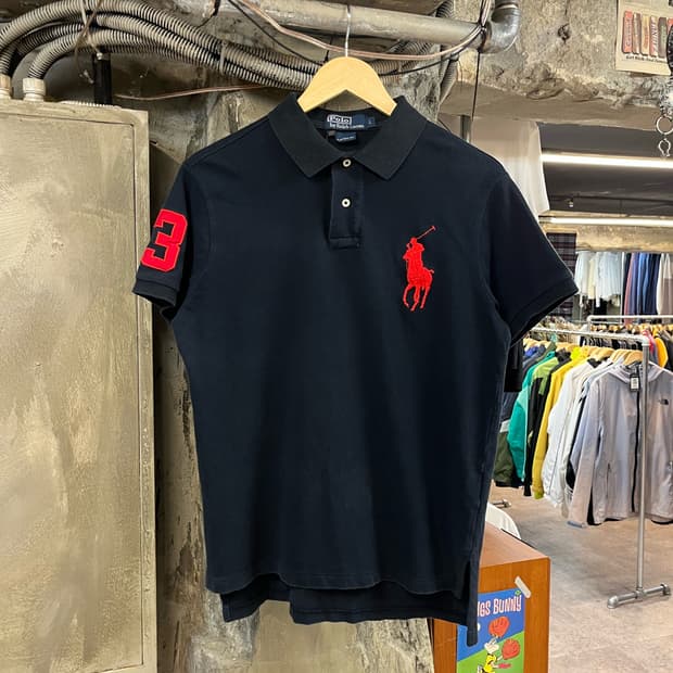 폴로 랄프로렌 빅포니 반팔 카라티 블랙 L #csz2731 
