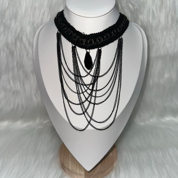 오리엔탈 고스펑크 초커 목걸이