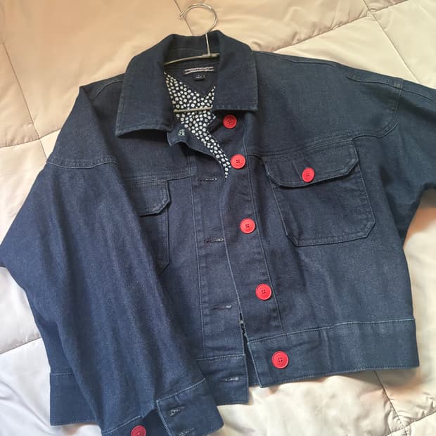 타미 힐피거 크롭 청자켓