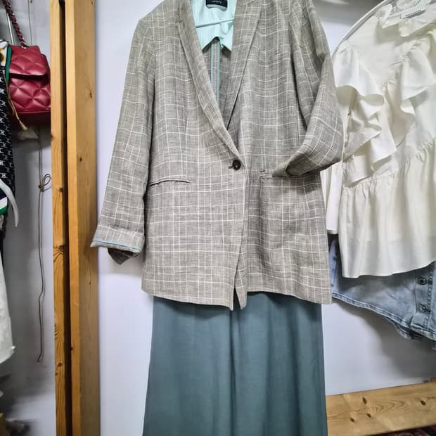 헤지스 린넨 100% 여름 자켓