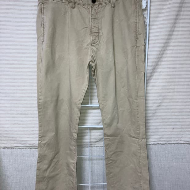 빈티지 아베 크롬비 베이지 데님 팬츠 y2k 스트릿 갸루 펑키 일본빈티지